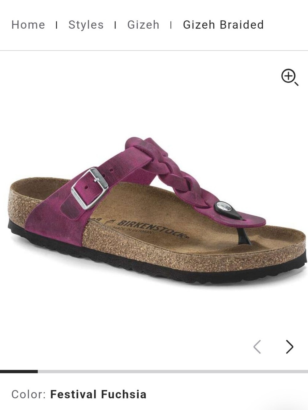 Birkenstock Women’s Gizeh Braided Leather Sandal